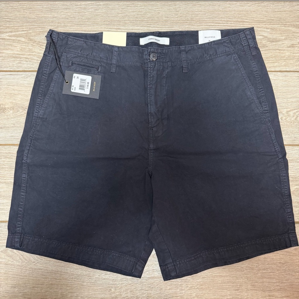 Billy Reid Standard Cut 100% Pima Cotton Black Chino Shorts Men’s Size 34 NWT